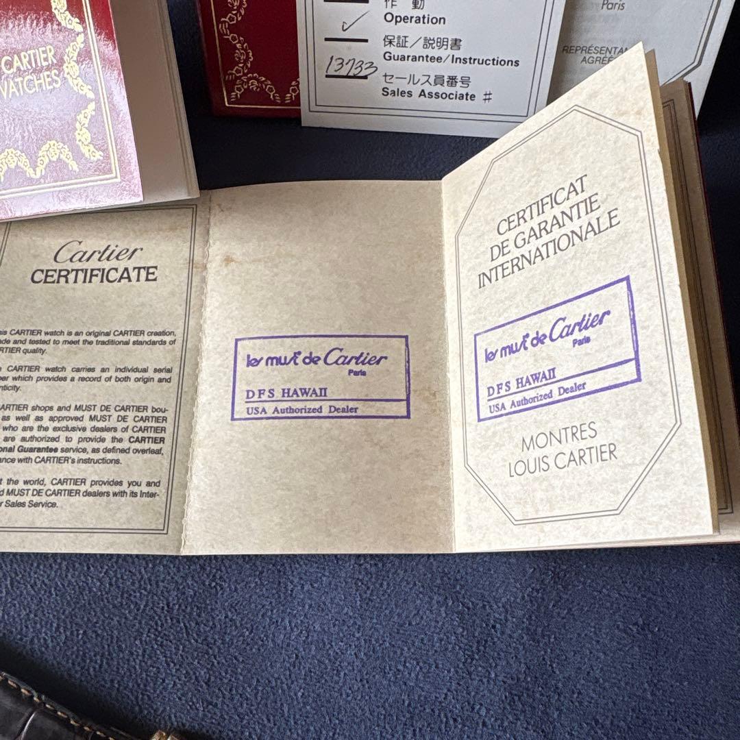 は*か様 [CARTIER]カルティエ　タンクオビュ　K18X革ベルト　レディス