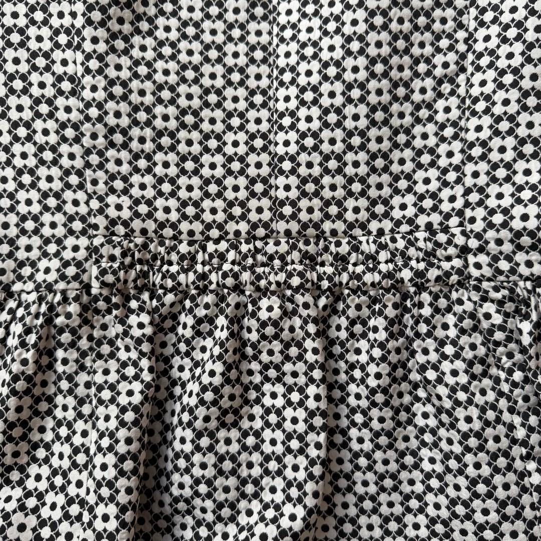 美品✨ルネ　リボンブローチ付き　カメリア総柄ワンピースドレス　クリーニング済　M