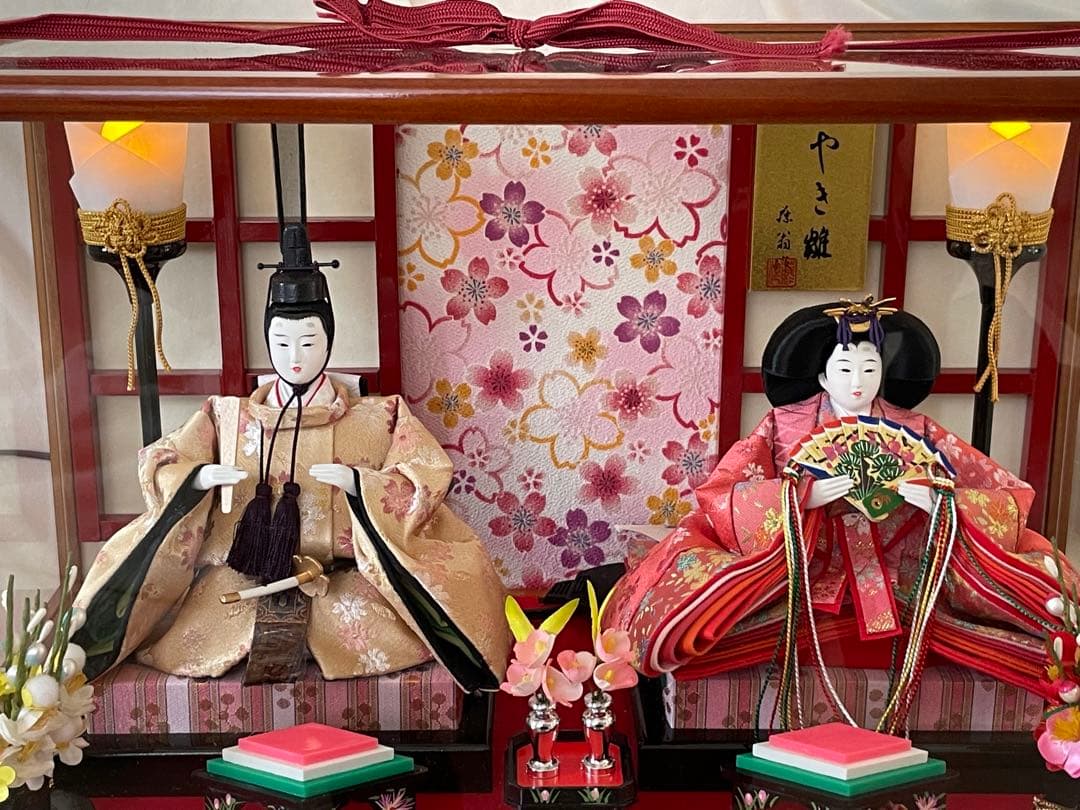 伝統的雛人形 アクリルケース入り　浮舟親王飾