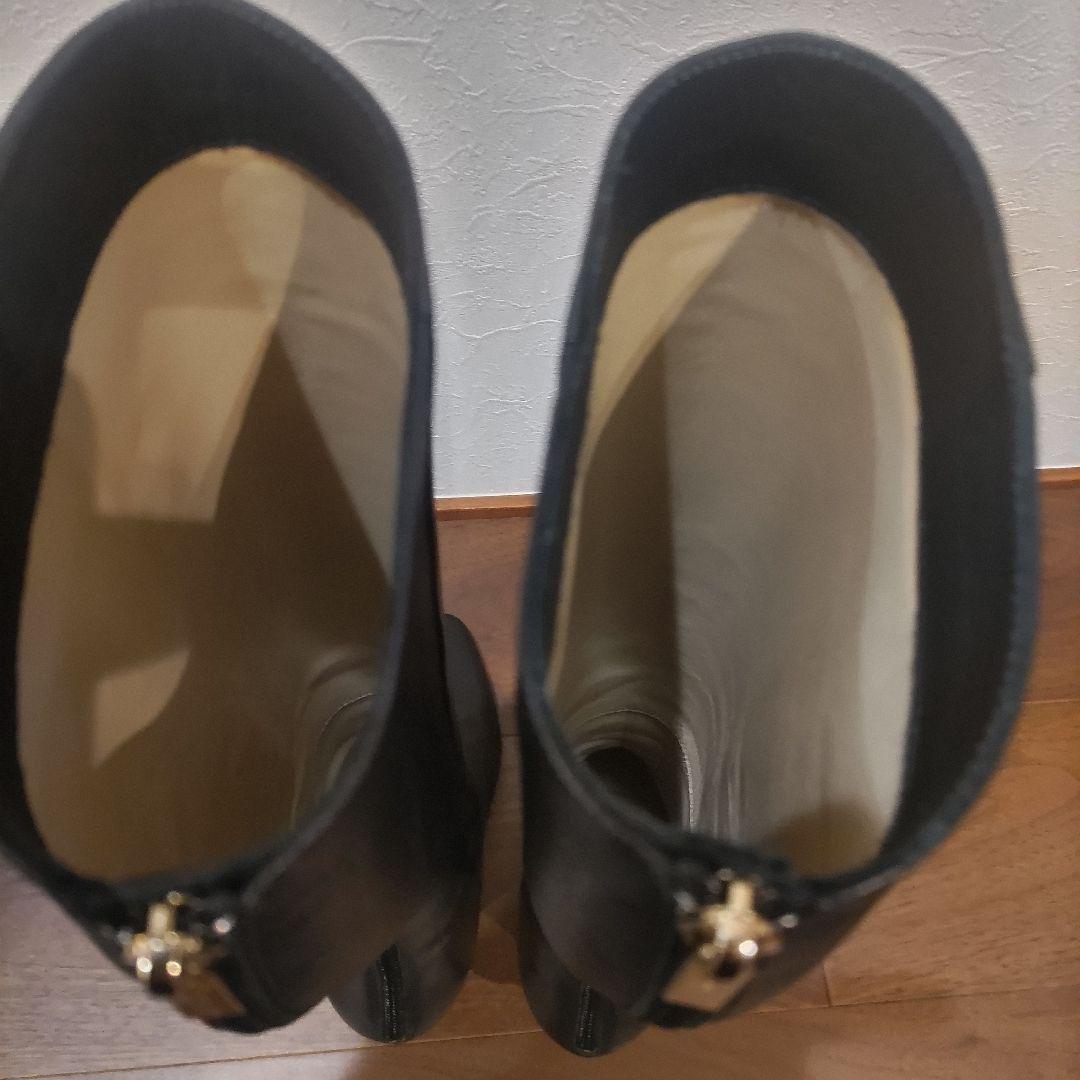 ジミーチュウ ブラックレザー ロングブーツ