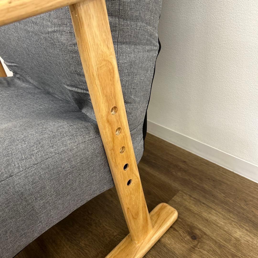 新品☆リクライニングチェア 高座椅子 ポケットコイル 座椅子 1Pソファ 肘付