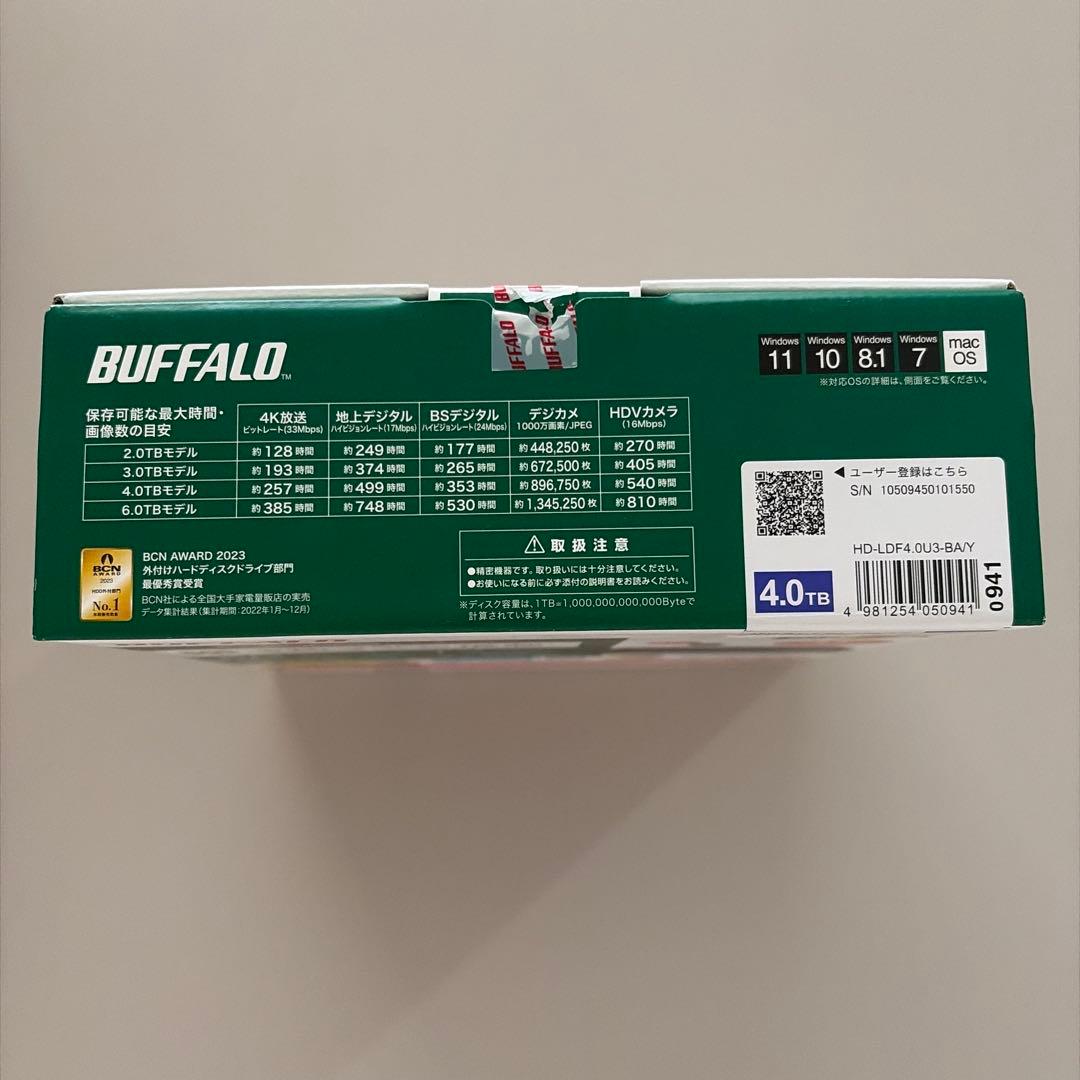 BUFFALO DriveStation 4TB USB外付けハードディスク