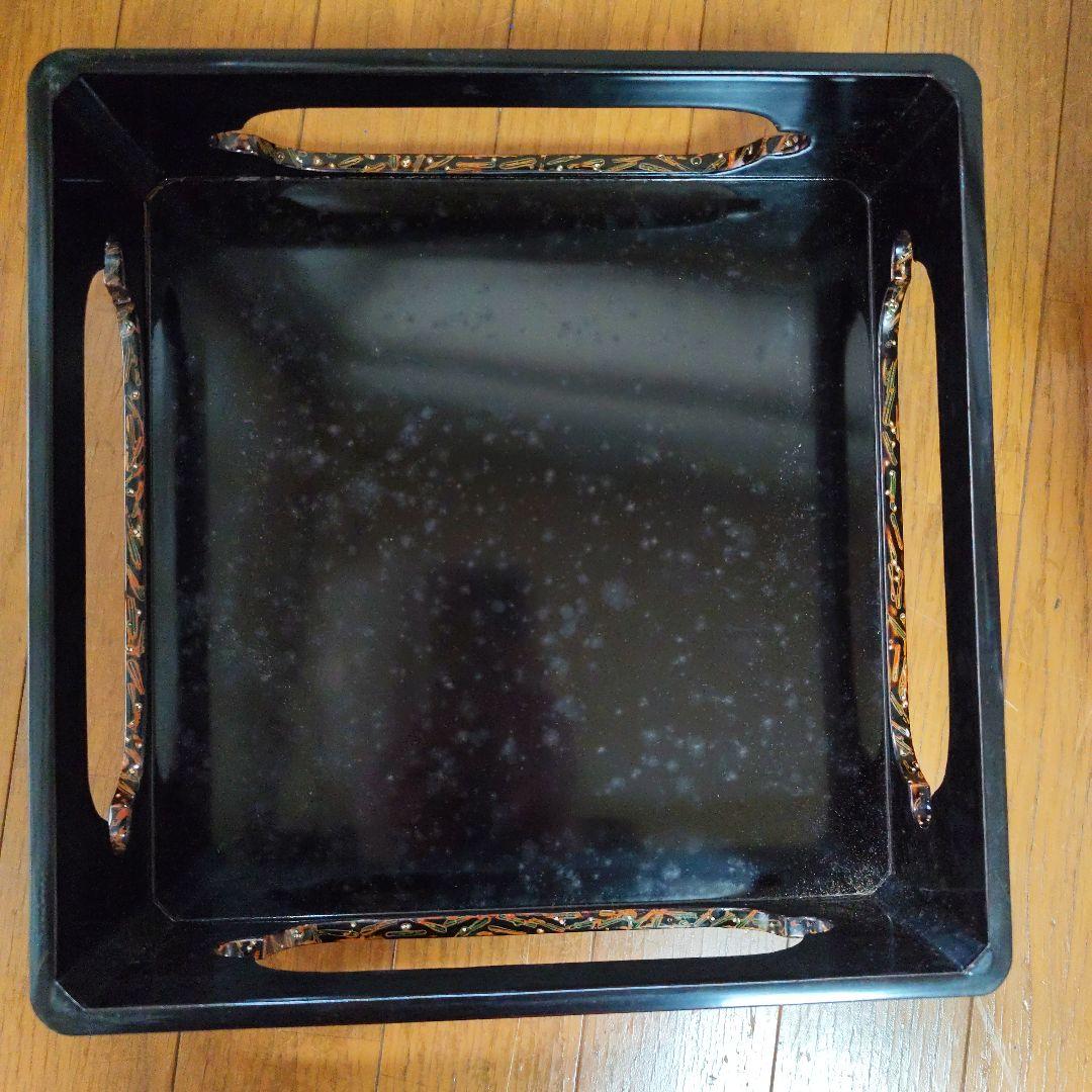 古代若狭塗　重箱5段蓋2枚台付き