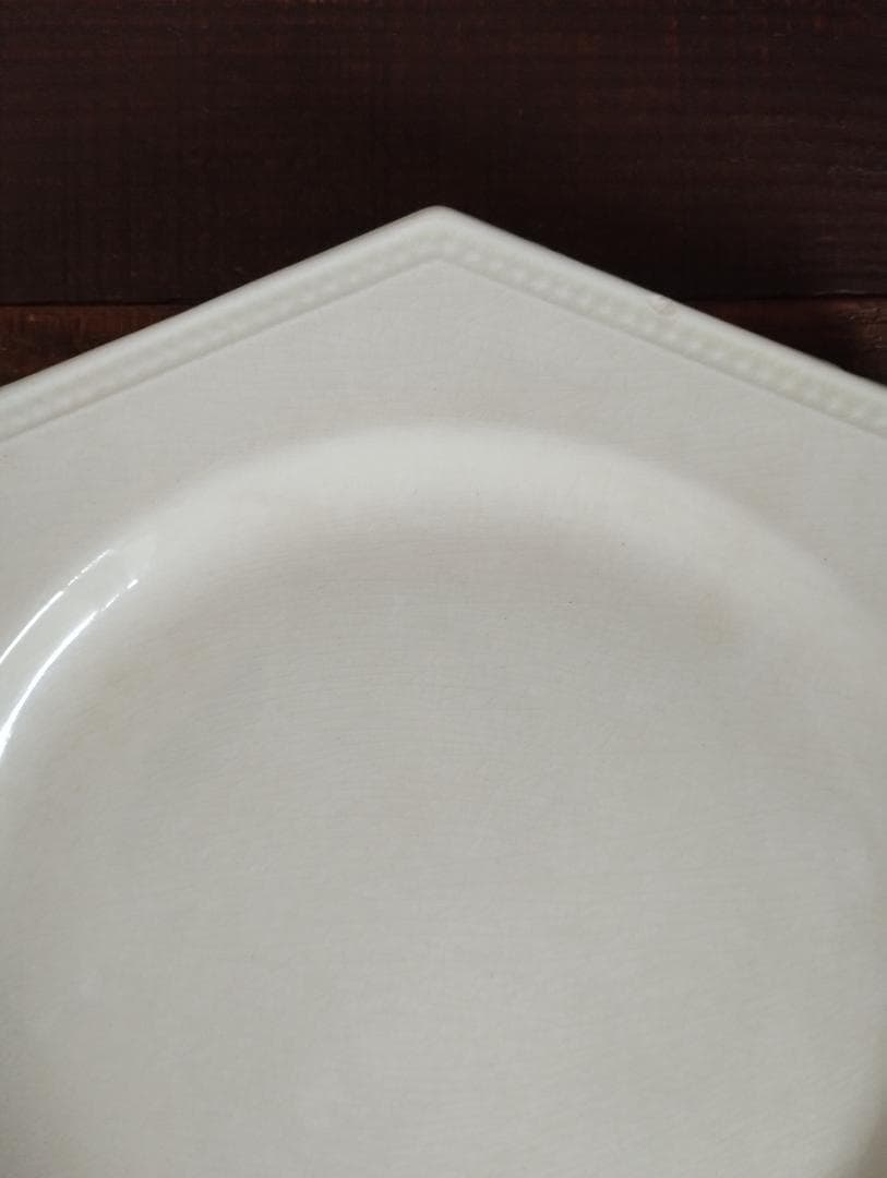 オクトゴナルプレート　フランスアンティーク　クレイユモントロー　八角皿　ディナー