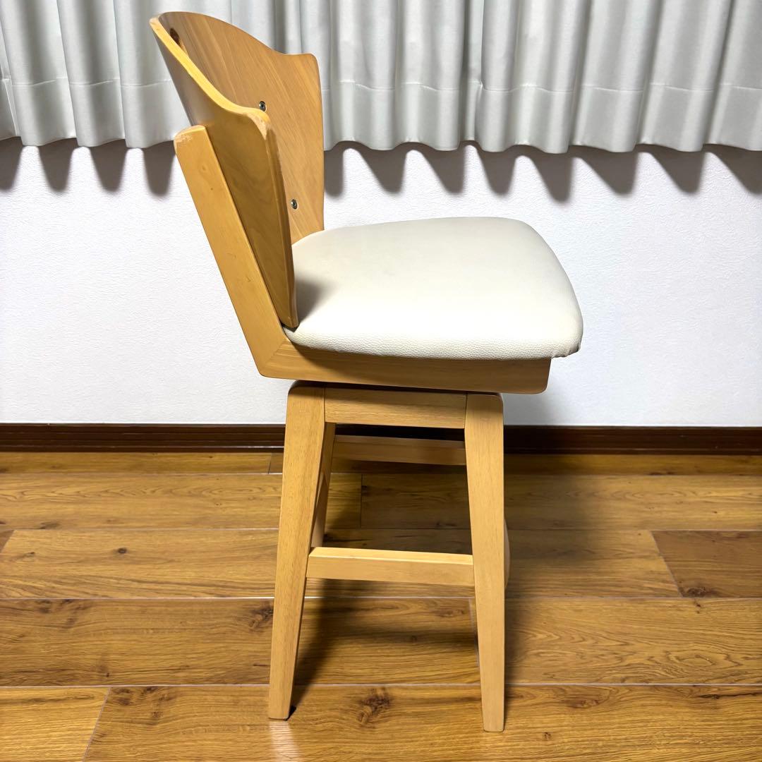 【良品】貞苅椅子製作所 回転椅子　日本製　木製　大川家具