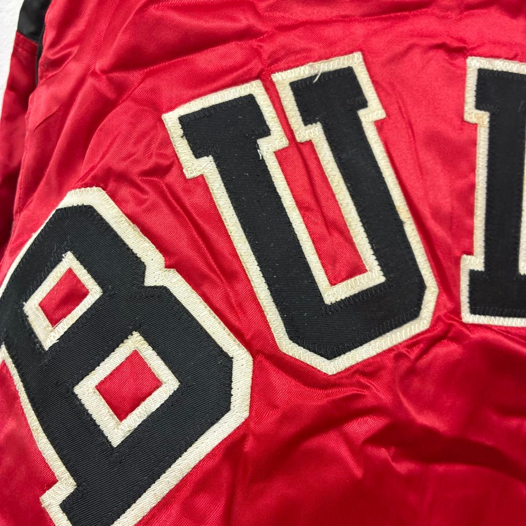 90's CHICAGO BULLS USA製　ジャケット　赤黒　M た30