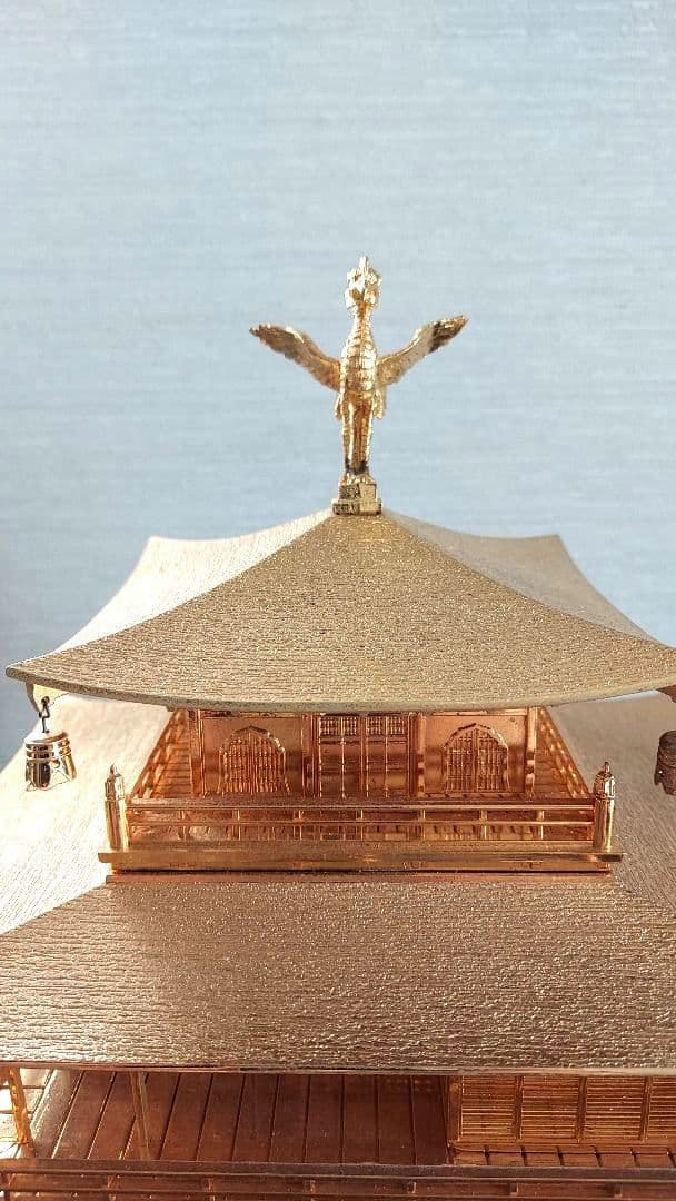 金メッキ　金閣寺　金箔　縁起物　美術置物　飾り物