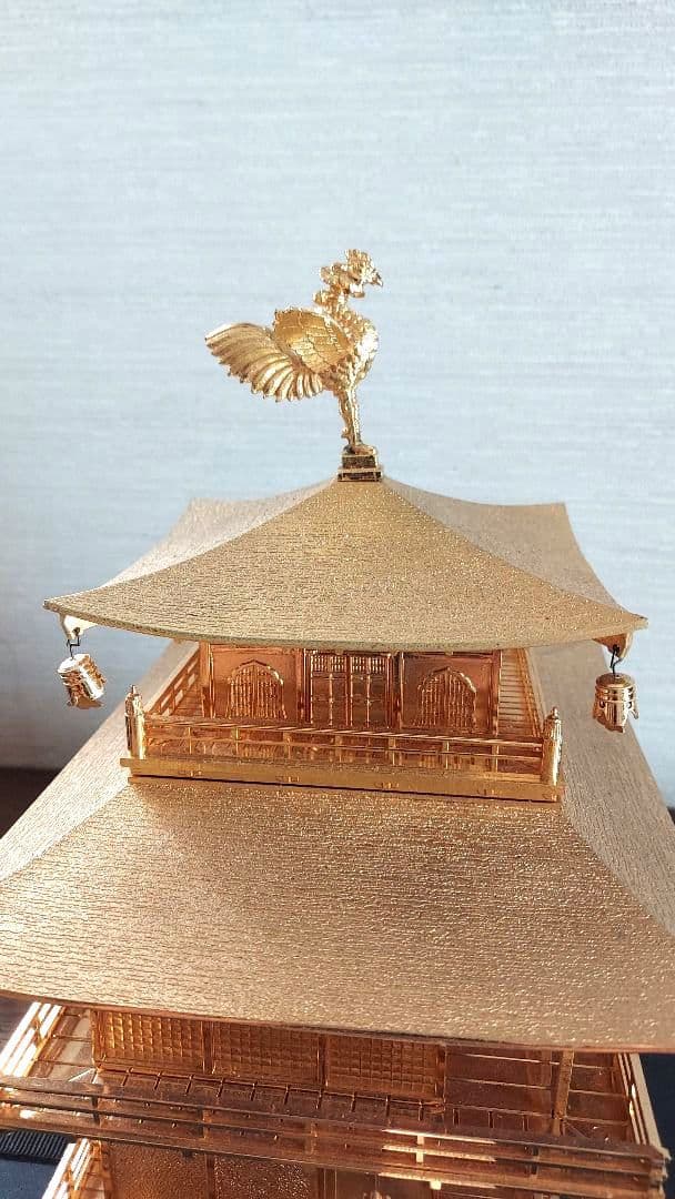金メッキ　金閣寺　金箔　縁起物　美術置物　飾り物