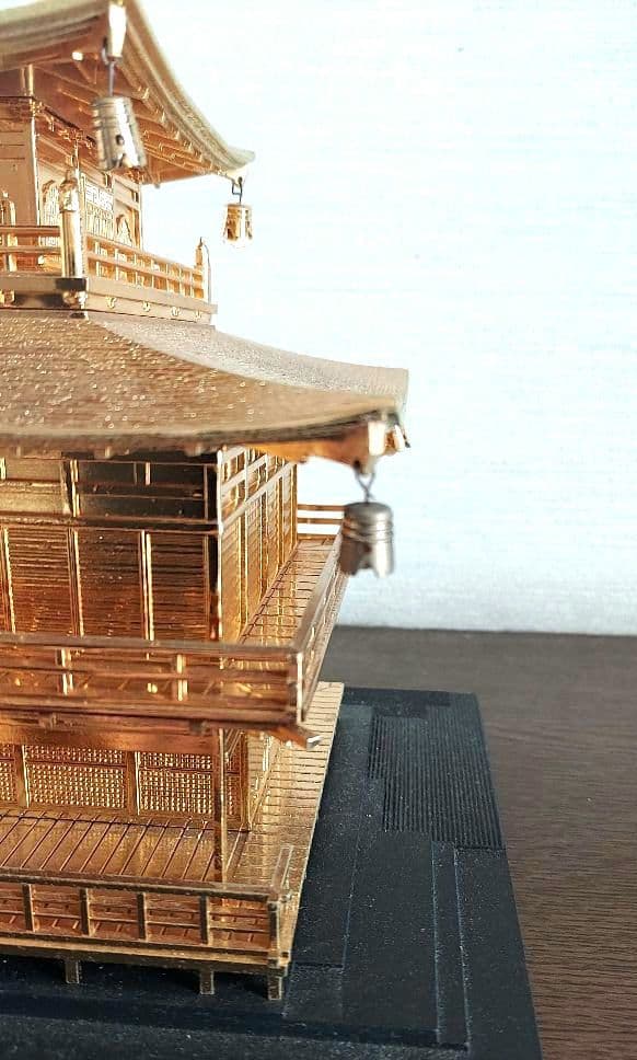 金メッキ　金閣寺　金箔　縁起物　美術置物　飾り物