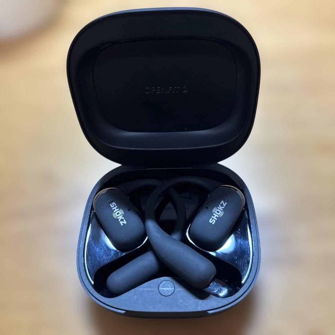 【使用10回程度】SHOKZ OpenFit 2 ブラック 保証書付