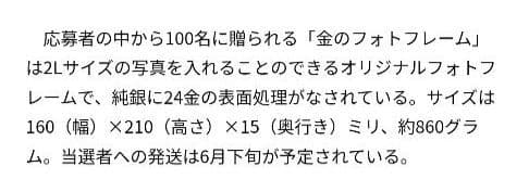 CANON　金のフォトフレーム 純銀　24金　24K キャノン キャンペーン