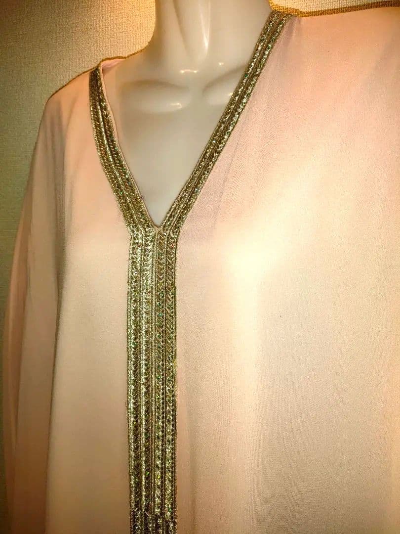 【新品】エジプト製淡いピンクのガラベーヤ