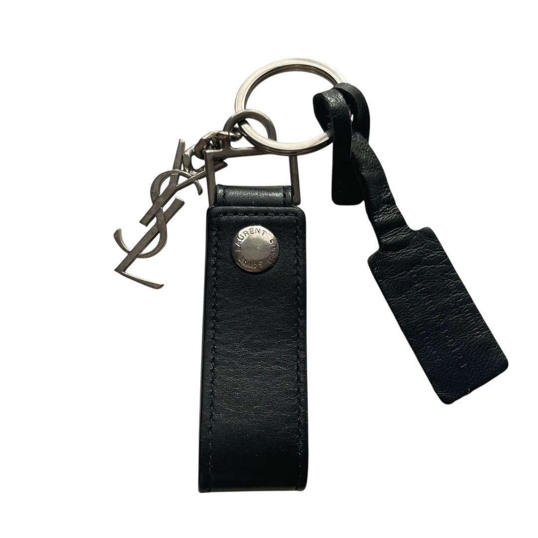 イヴサンローラン YSL カサンドラ キーホルダー キーリング ブラック
