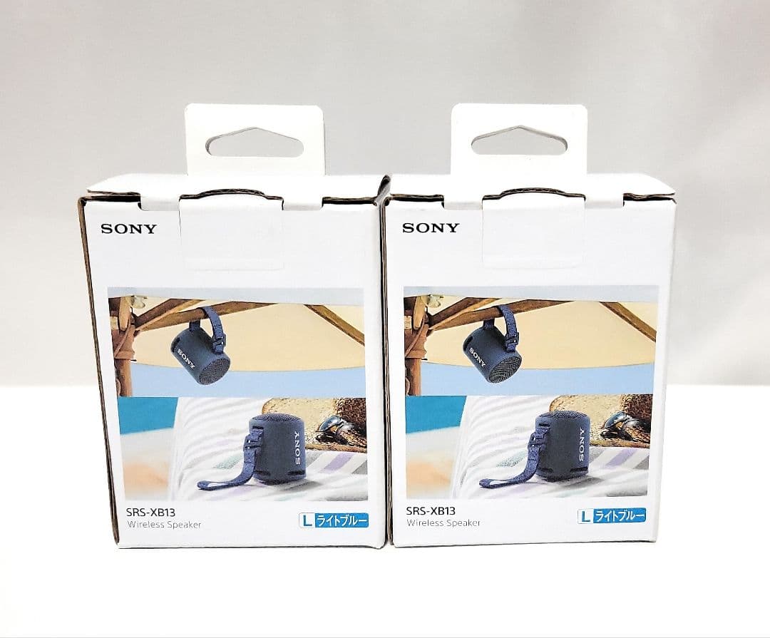 新品未開封【SONY】SRS-XB13型　ポータブルスピーカーライトブルー×2個