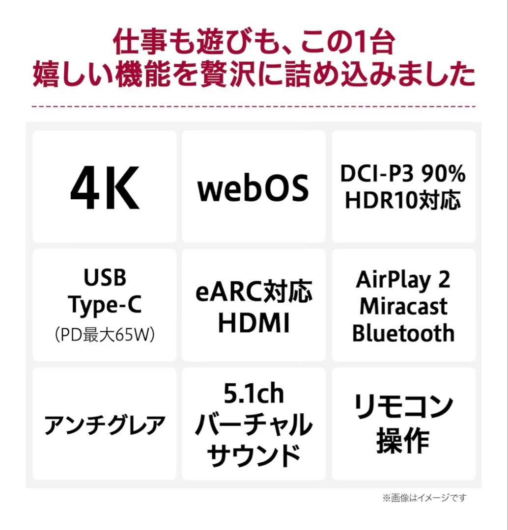 【美品】LG MyView Smart Monitor 31.5 4K