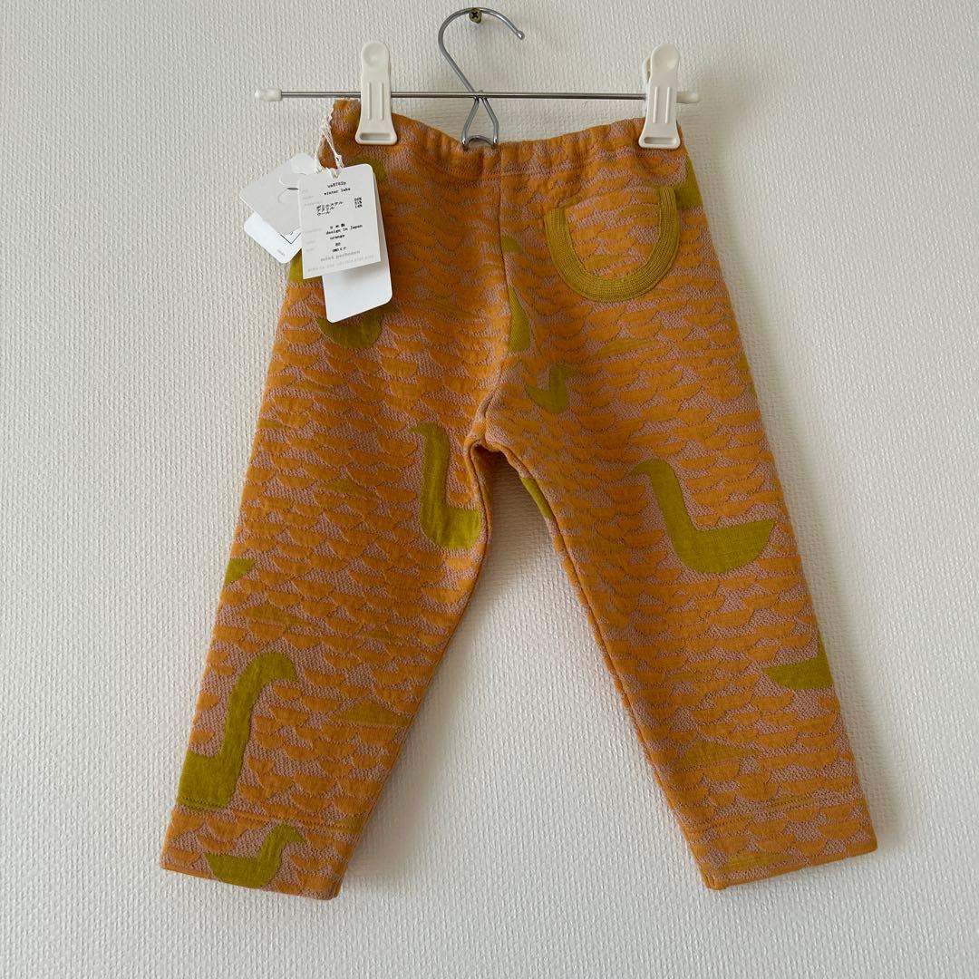 ミナペルホネン　ベビー　ズボン　アヒル　白鳥　鳥柄　キッズ　80