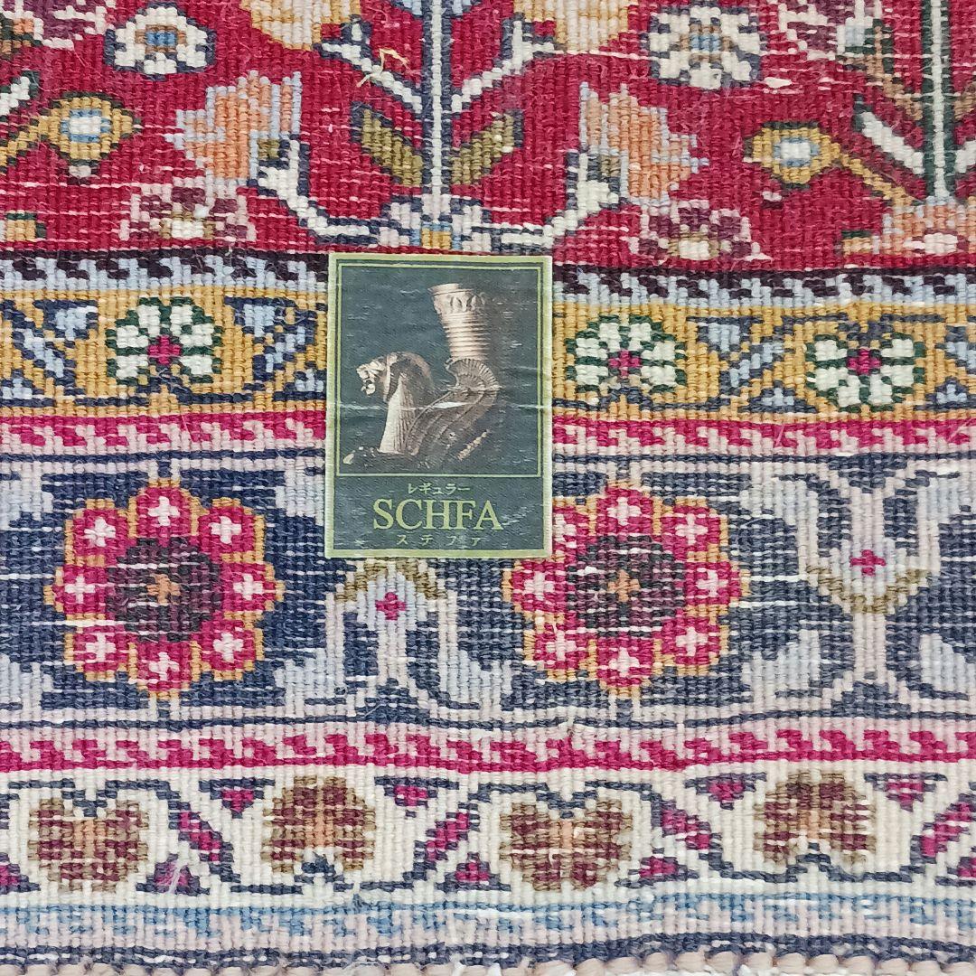 Y2762-1 ペルシャ絨毯 ウール 手織り 122×81㎝ ラグ マット