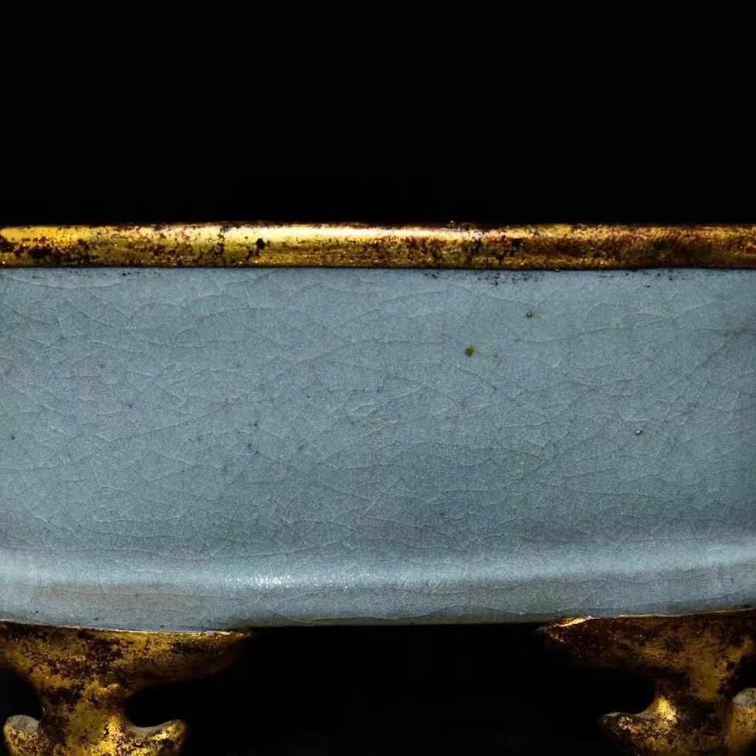 中国古美術・旧蔵の陶磁器、鎏金水仙の鉢・書道具・筆洗・案頭・置物・文房具・賞物