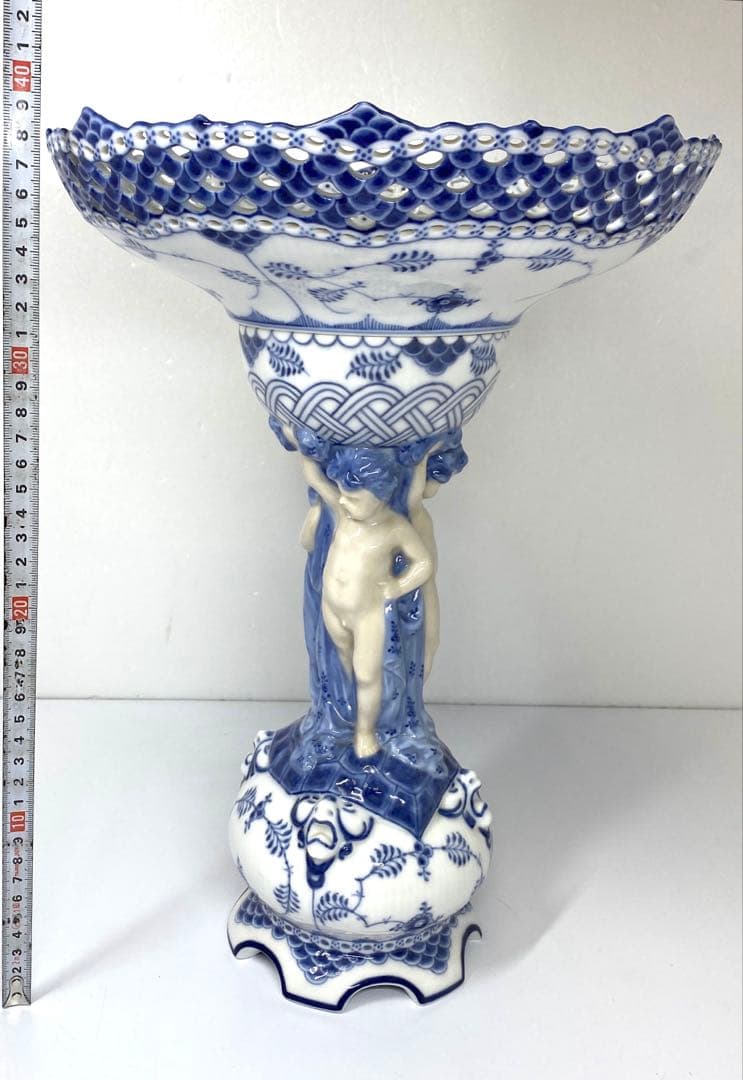 ロイヤルコペンハーゲン　フルレースコンポート　高さ39㎝ 東Y7-0123☆1F