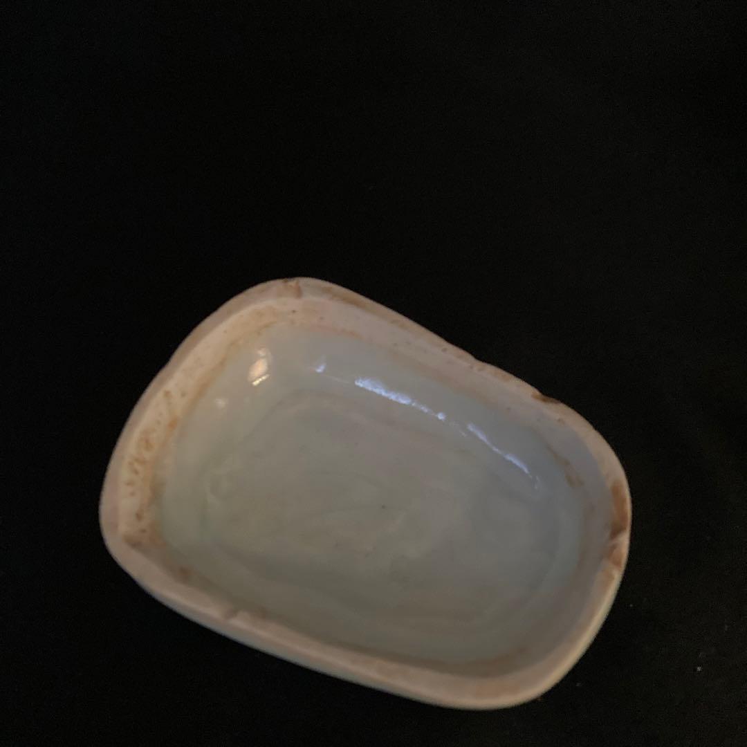 赤札閉店セール❗️【ギャラリー三益】中国古美術　影青蘭花陽刻紋硯（宋時代）