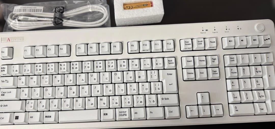 東プレ REALFORCE 日本語配列キーボード R3HA22 ホワイト