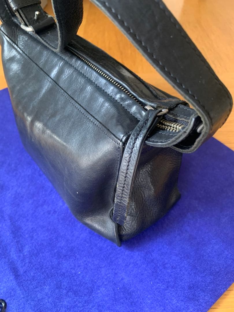 ヨウジヤマモトNOIR 黒革ショルダーバッグ