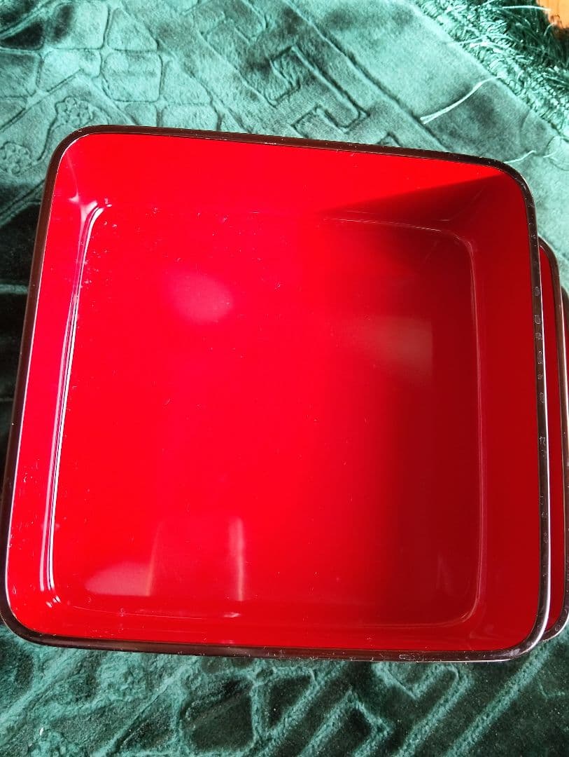 本漆 重箱 梅の花