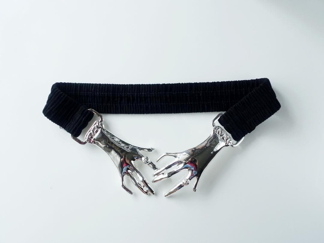 ヴィンテージ風 1970年代 ヴィクトリアンスタイル ハンドモチーフベルト