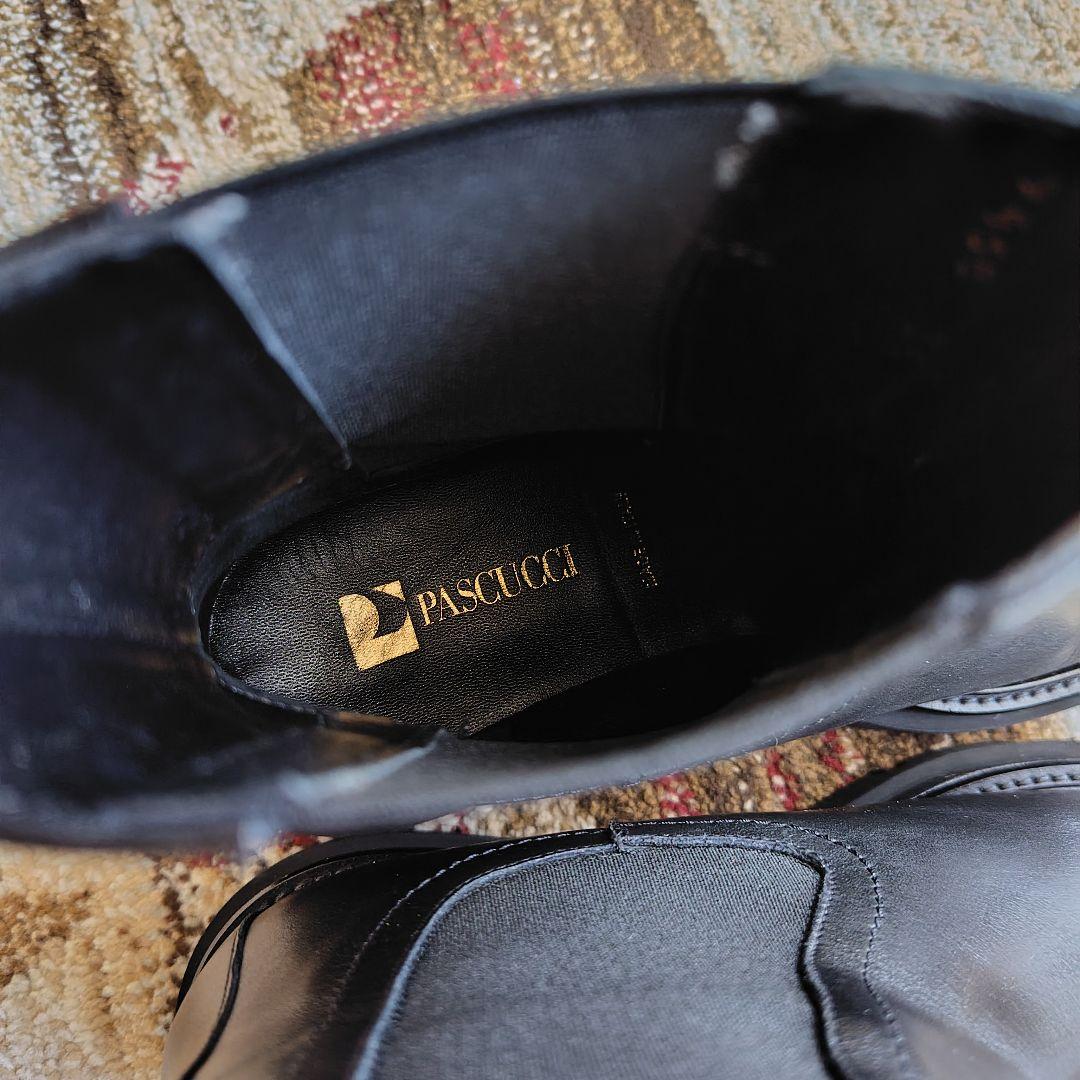 PASCUCCI レザー サイドゴアブーツ　軽量 厚底 9438 【美品】