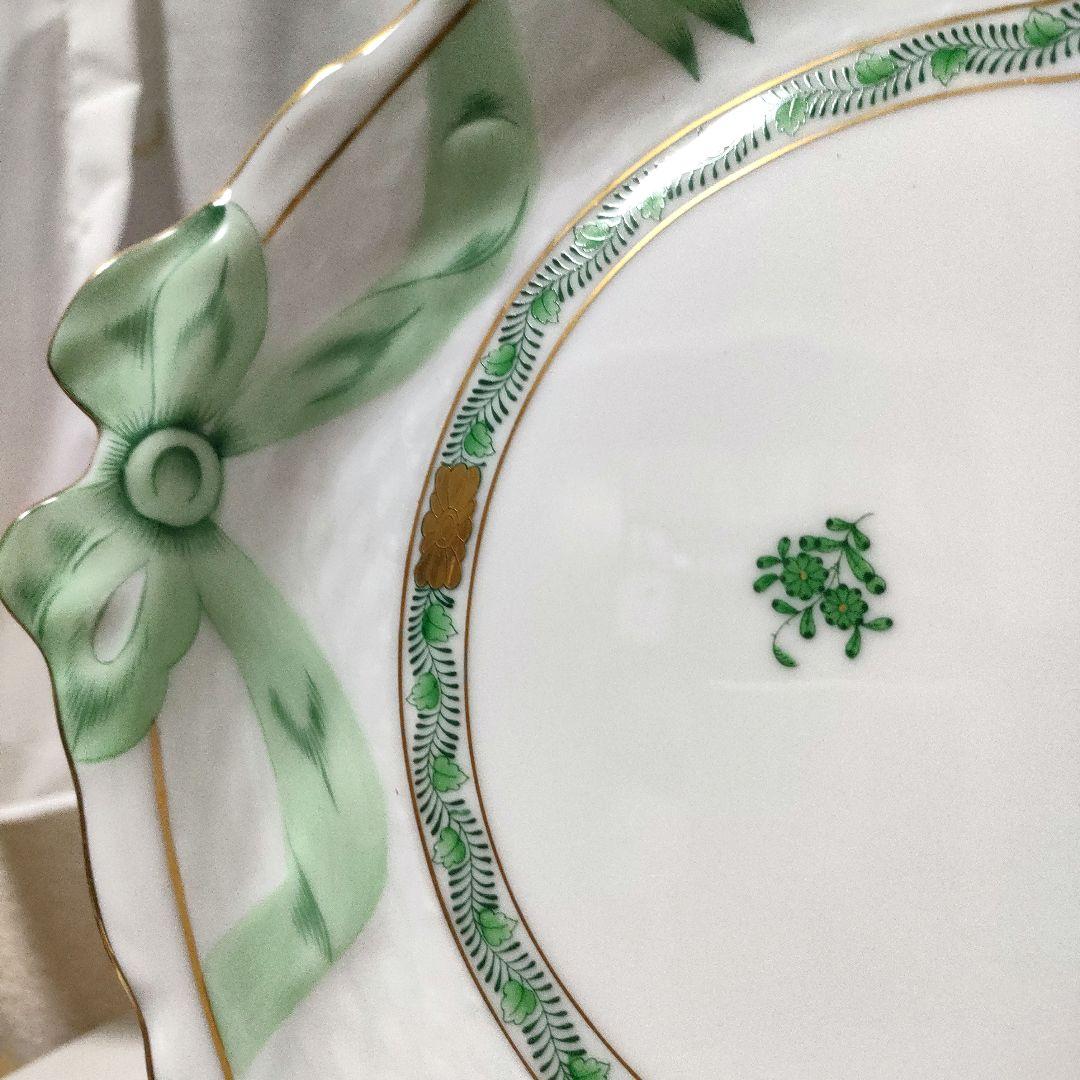 ヘレンド　アポニーグリーン　パーティトレイ