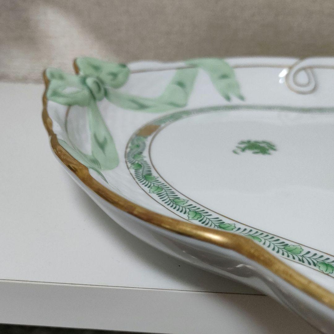 ヘレンド　アポニーグリーン　パーティトレイ