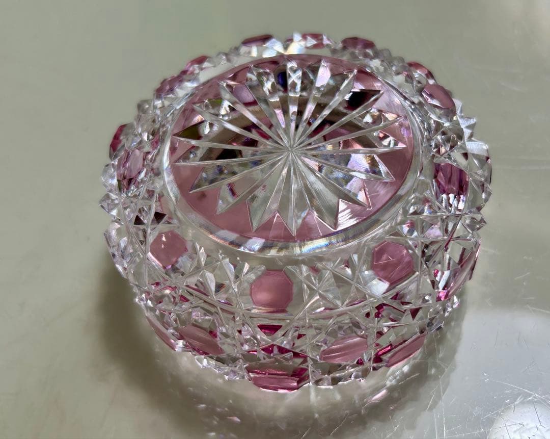 江戸切子　八角籠目　小鉢　3色セット　瀧澤利夫作