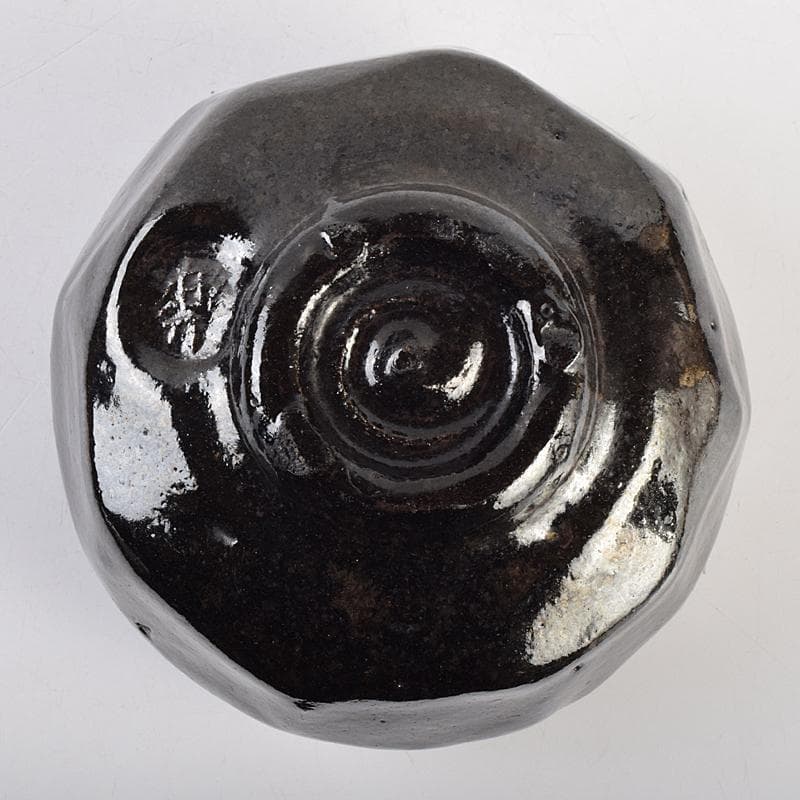 茶道具　楽吉左衛門　十代旦入作　黒楽茶碗　共箱　M　R9484