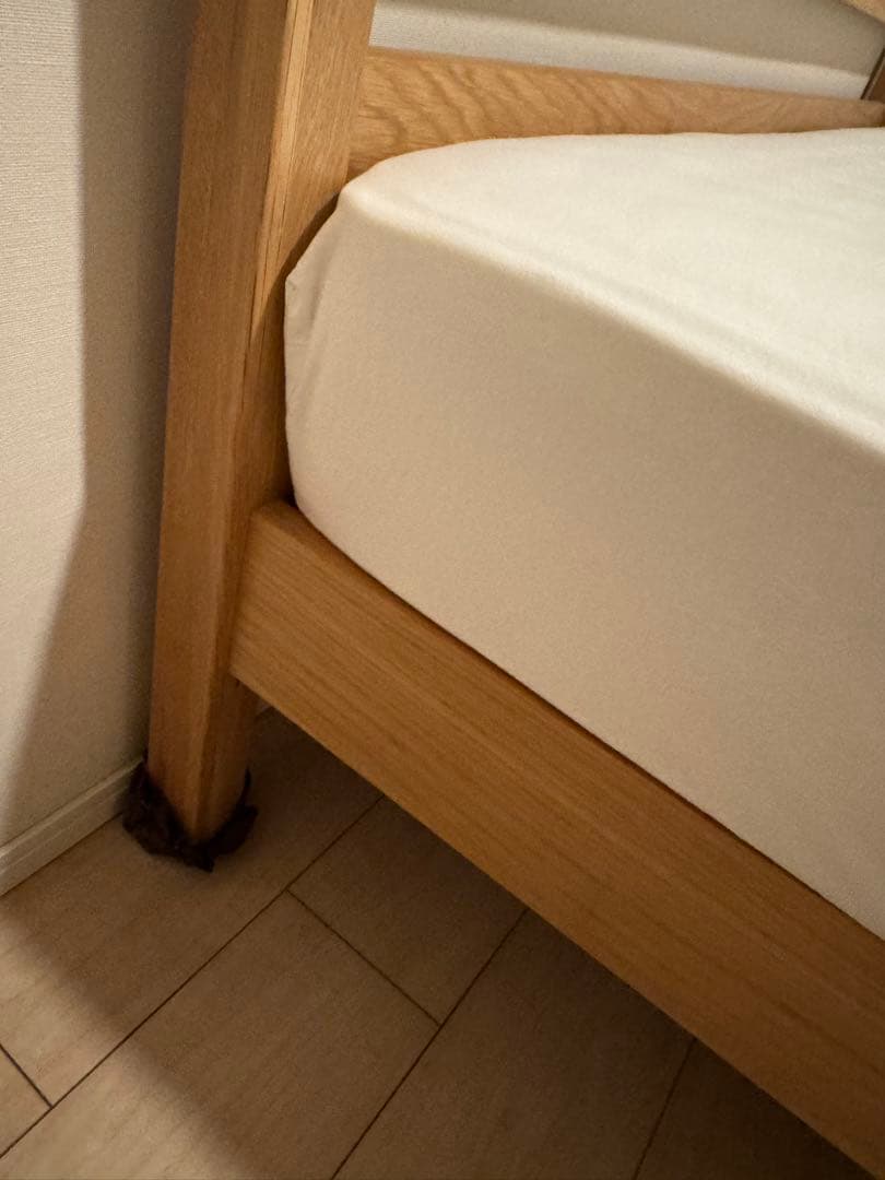 無印良品　木製ベッド ダブル オーク材