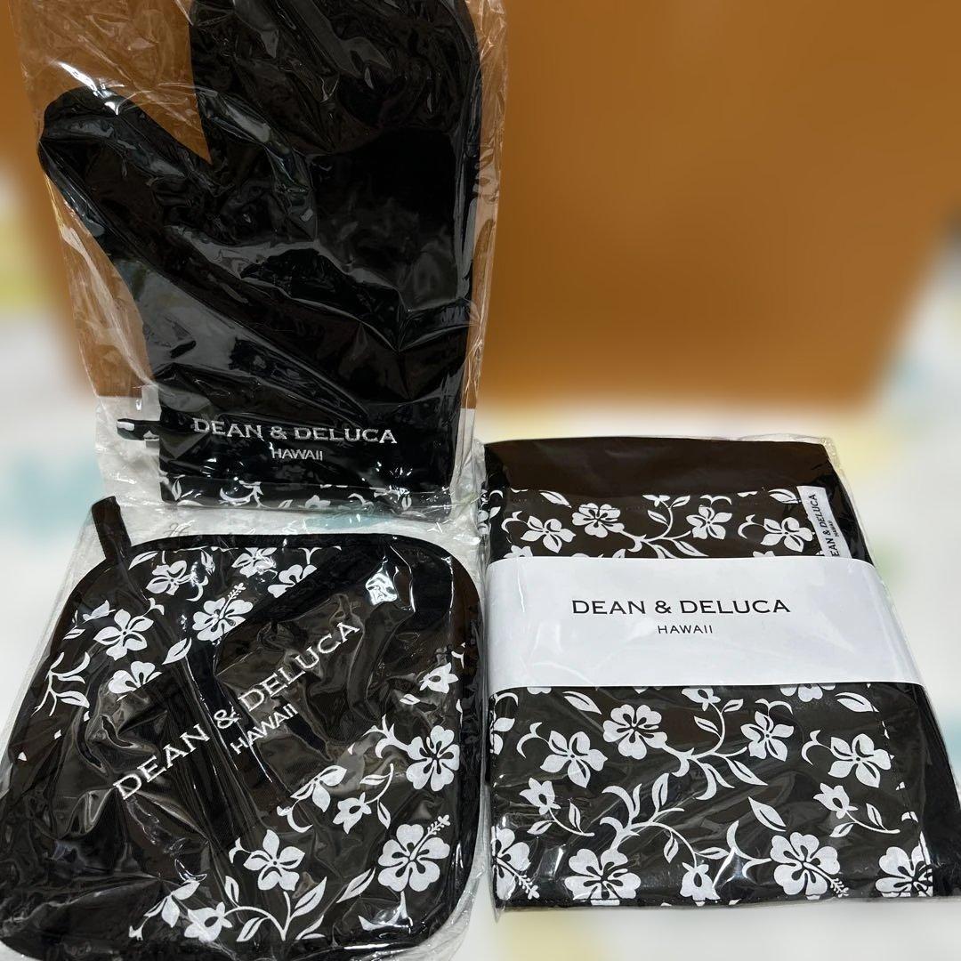 新品DEAN&DELUCAディーン&デルーカ　ハワイ限定エプロン　ミトン鍋敷き