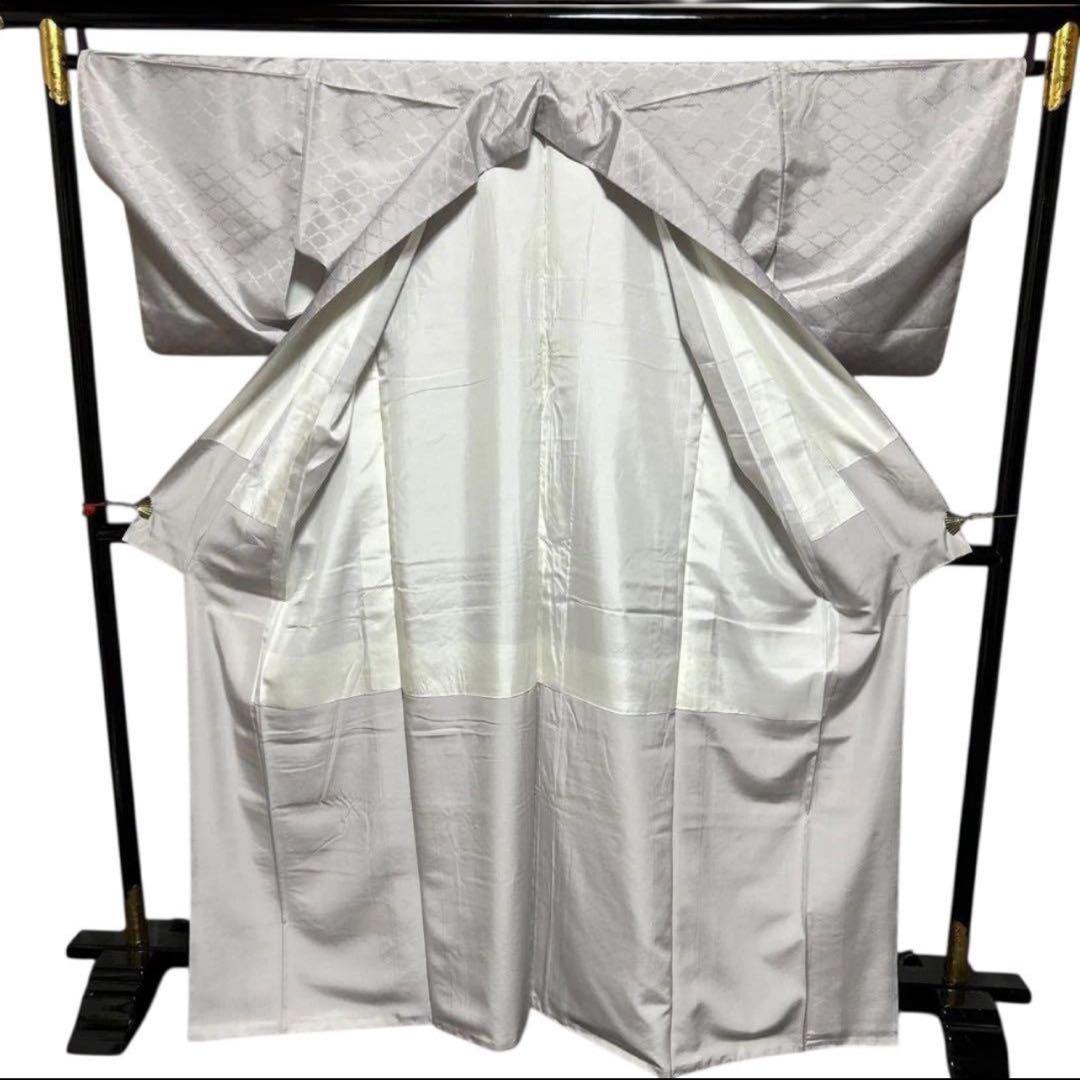 未使用近い　美品　袷　正絹　大島紬系　白山紬系　紋付　訪問着　フルセッ