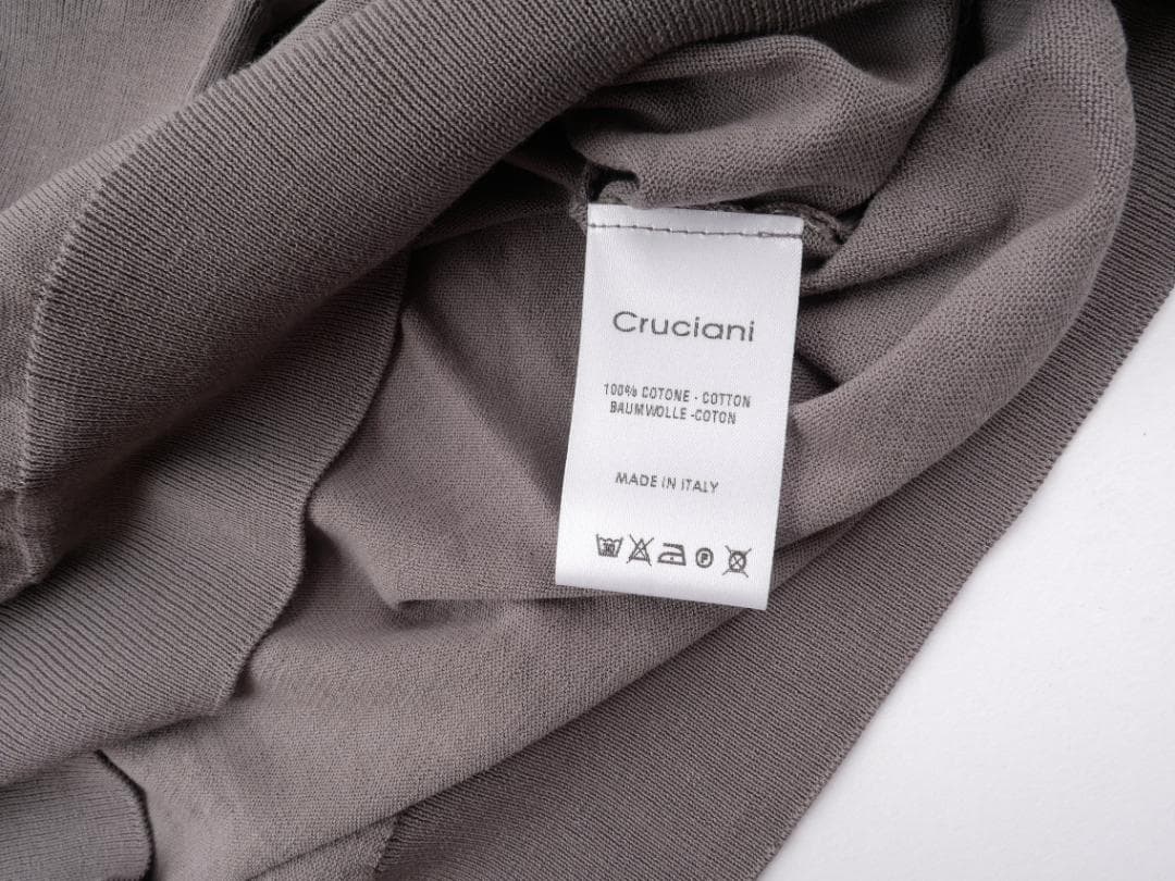 Cruciani クルチアーニ◆48◆トープ◆コットン ハイゲージ ニット