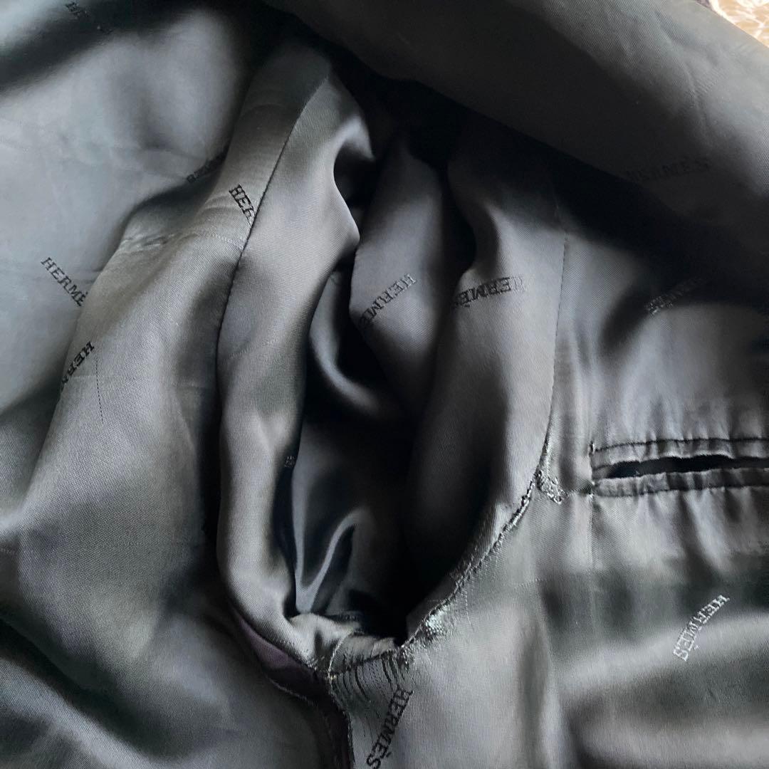 【希少】HERMES エルメス ダッフルコート ヴィンテージ 50 ブラック 黒