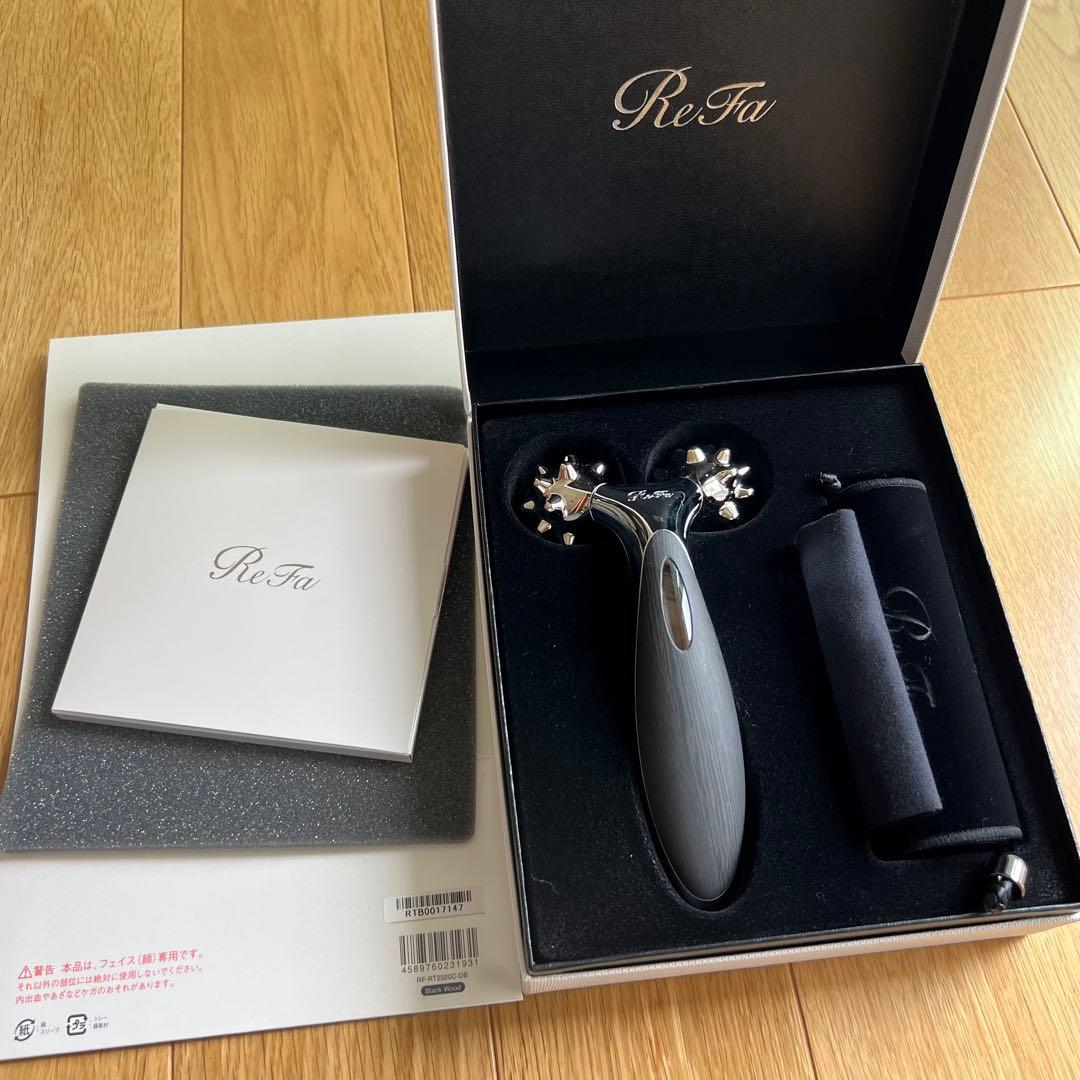 リファ　フェイス用　フェイスローラー　美顔器　リファリズム　ブラックウッド