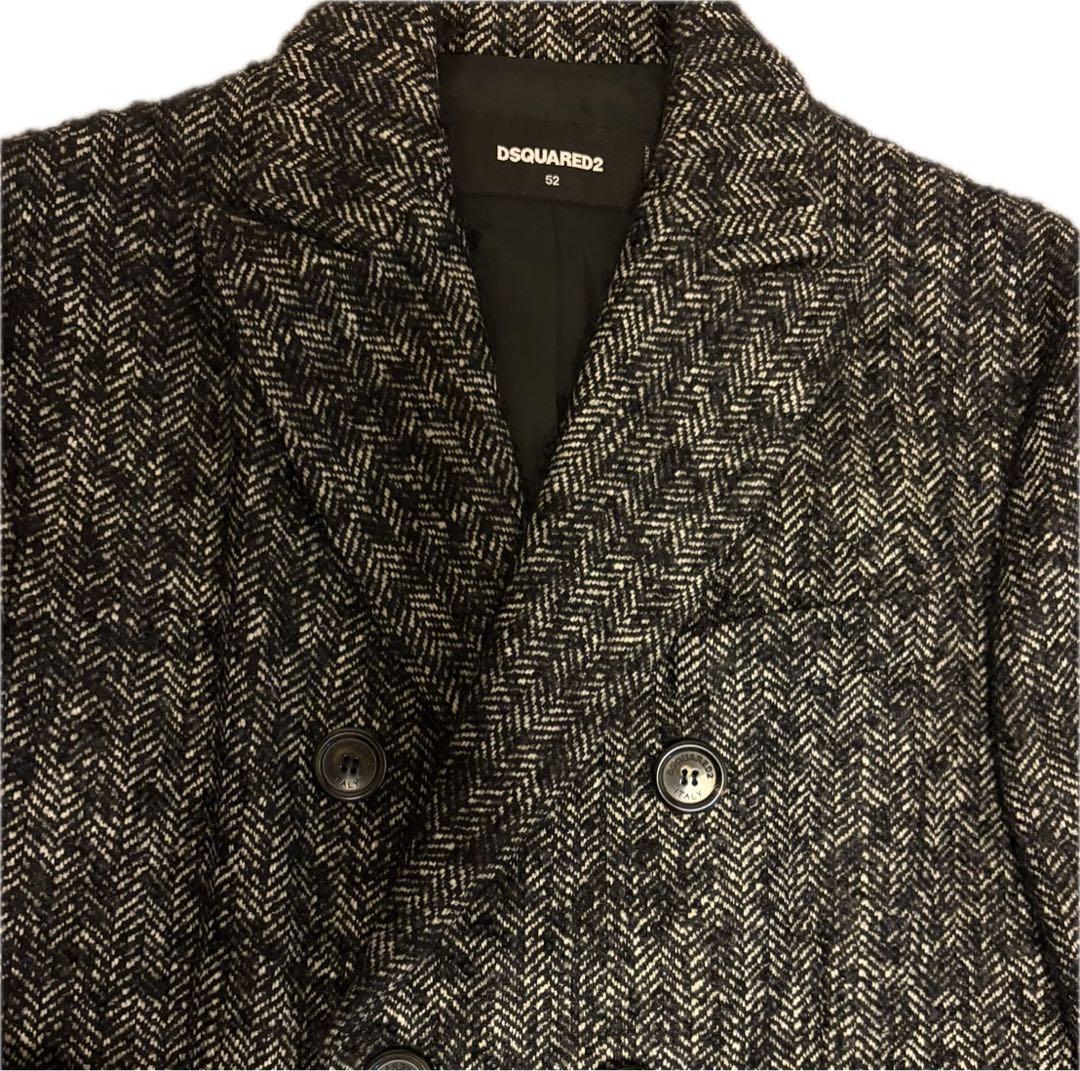 【試着のみ】DSQUARED2 メンズツイードコート　サイズ52