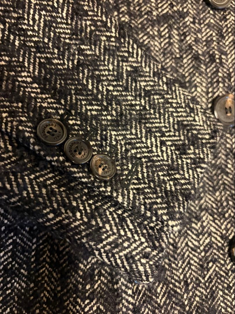 【試着のみ】DSQUARED2 メンズツイードコート　サイズ52