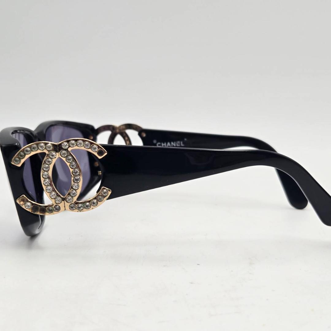CHANEL シャネル サングラス ココマーク ラインストーン付 ケース・箱付き