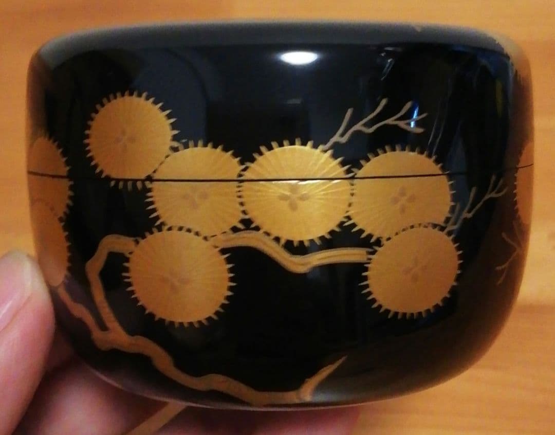 宗廣作　唐松　蒔絵　棗　共箱　茶道具