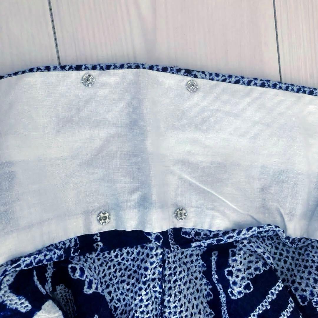 poko 有松絞り・有松鳴海絞り浴衣　手縫い　花繋ぎ　身丈154 No55