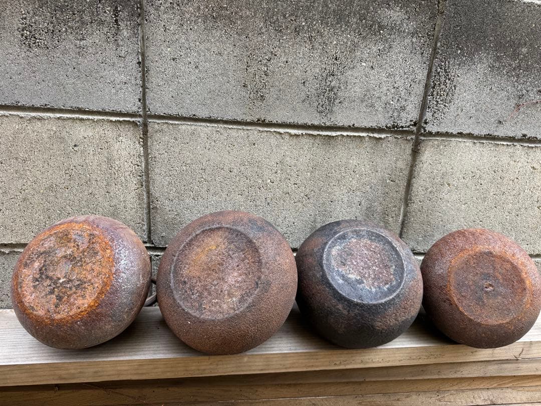 ヴィンテージ鉄瓶4個セット 龍文堂　日本亀文