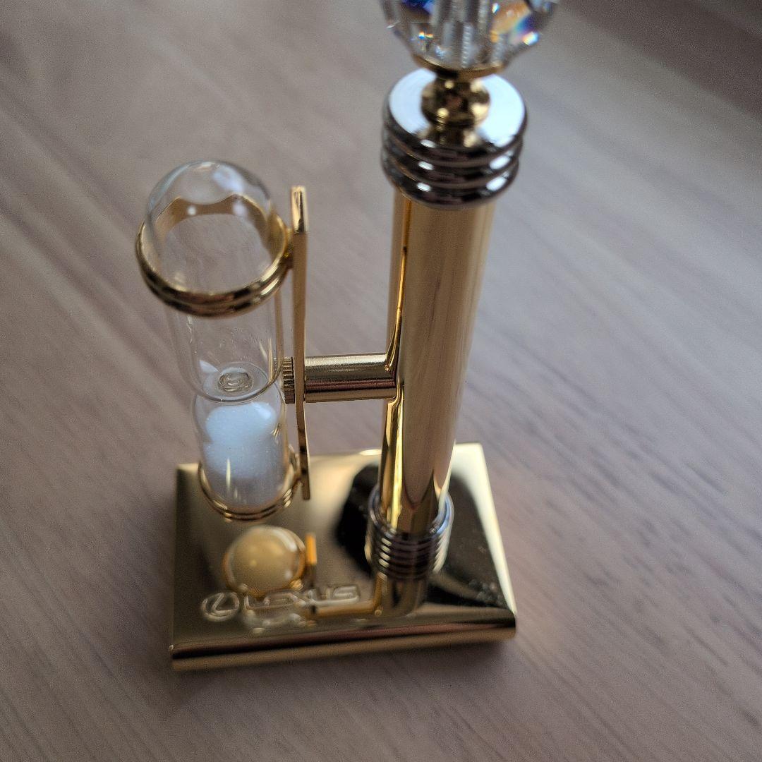 Lexus 砂時計型置時計 ゴールド