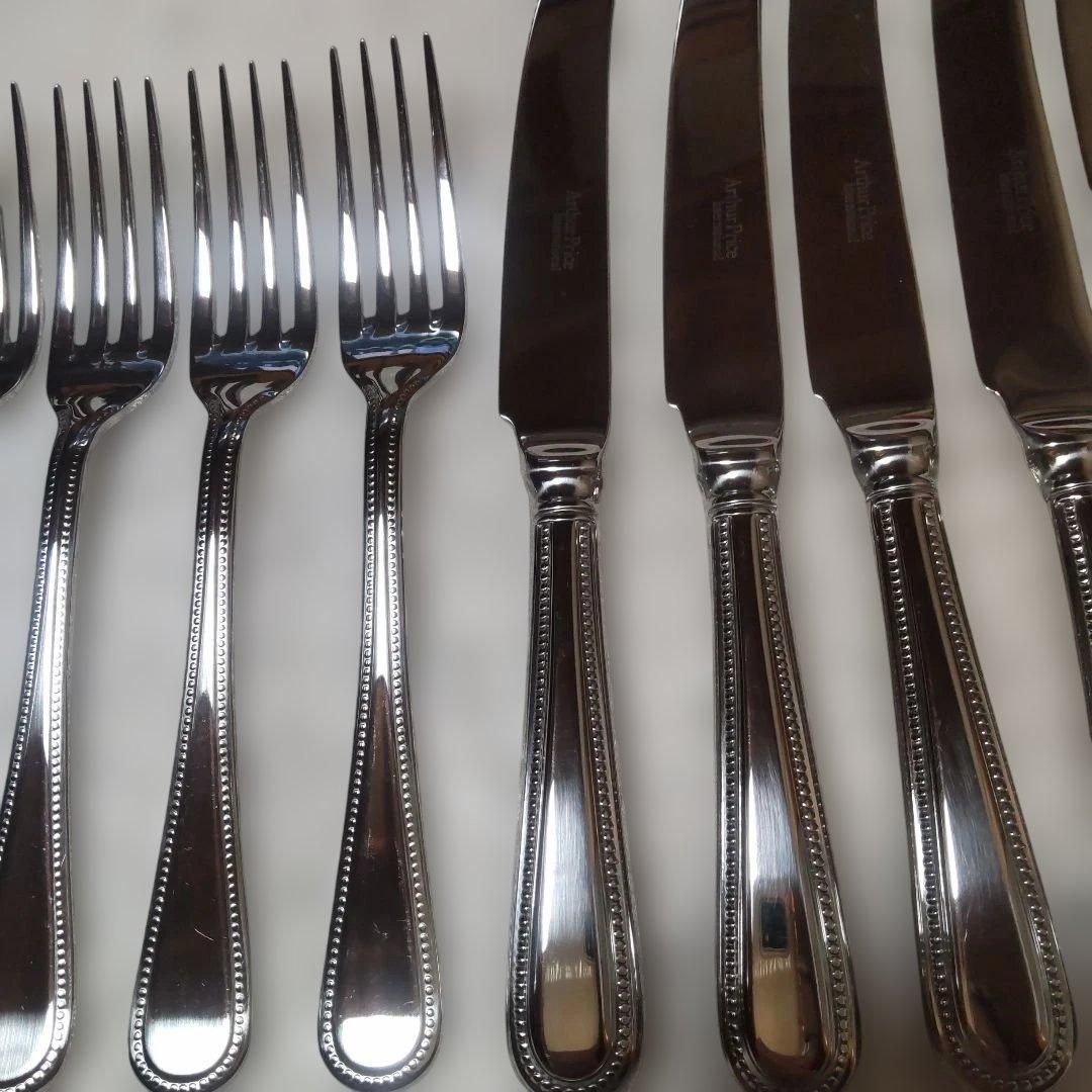 アーサープライスArthur Priceテーブルナイフ&フオーク各6本 ビード