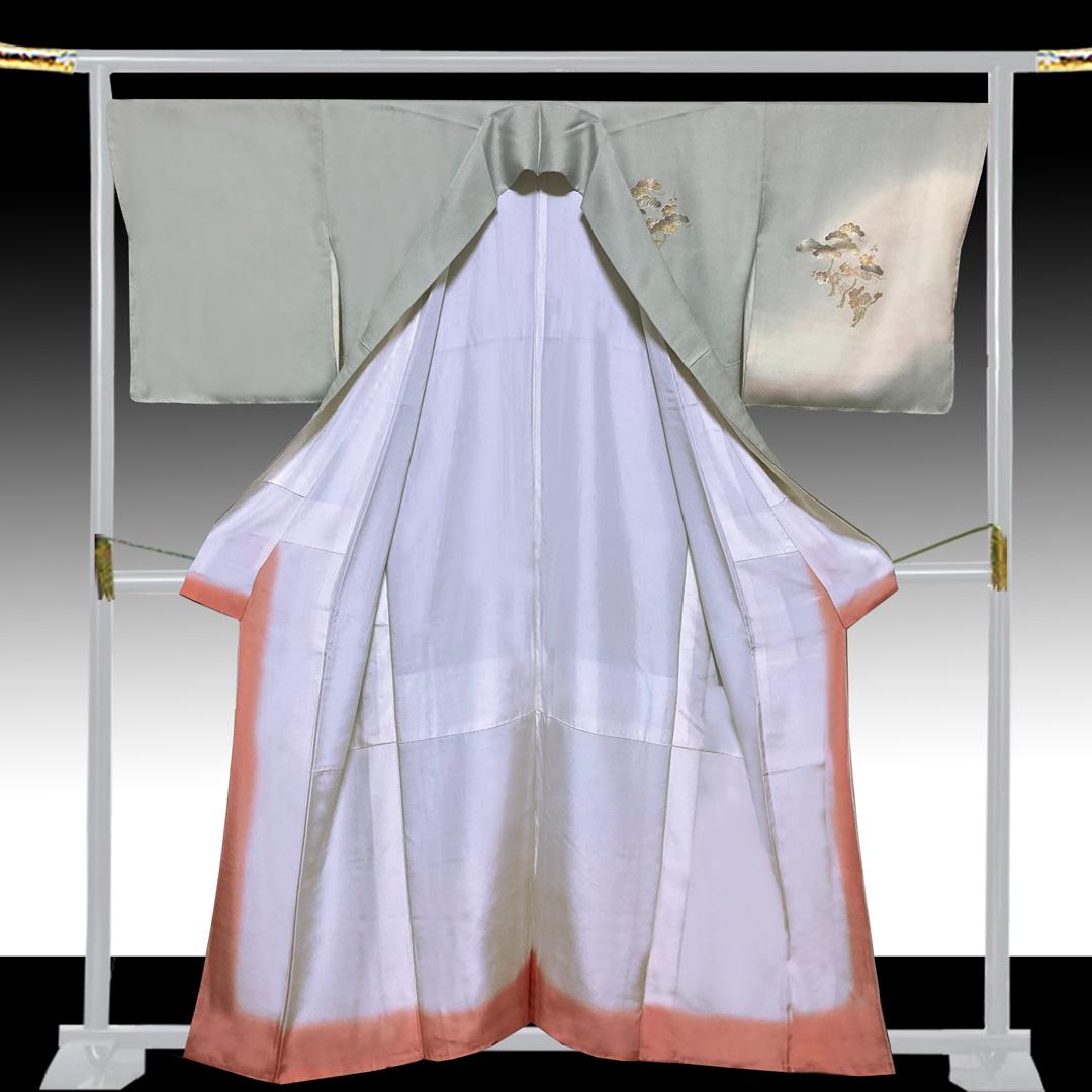 【新品、未使用】正絹【極上逸品】トールサイズ【金彩手描き友禅】訪問着フルセット