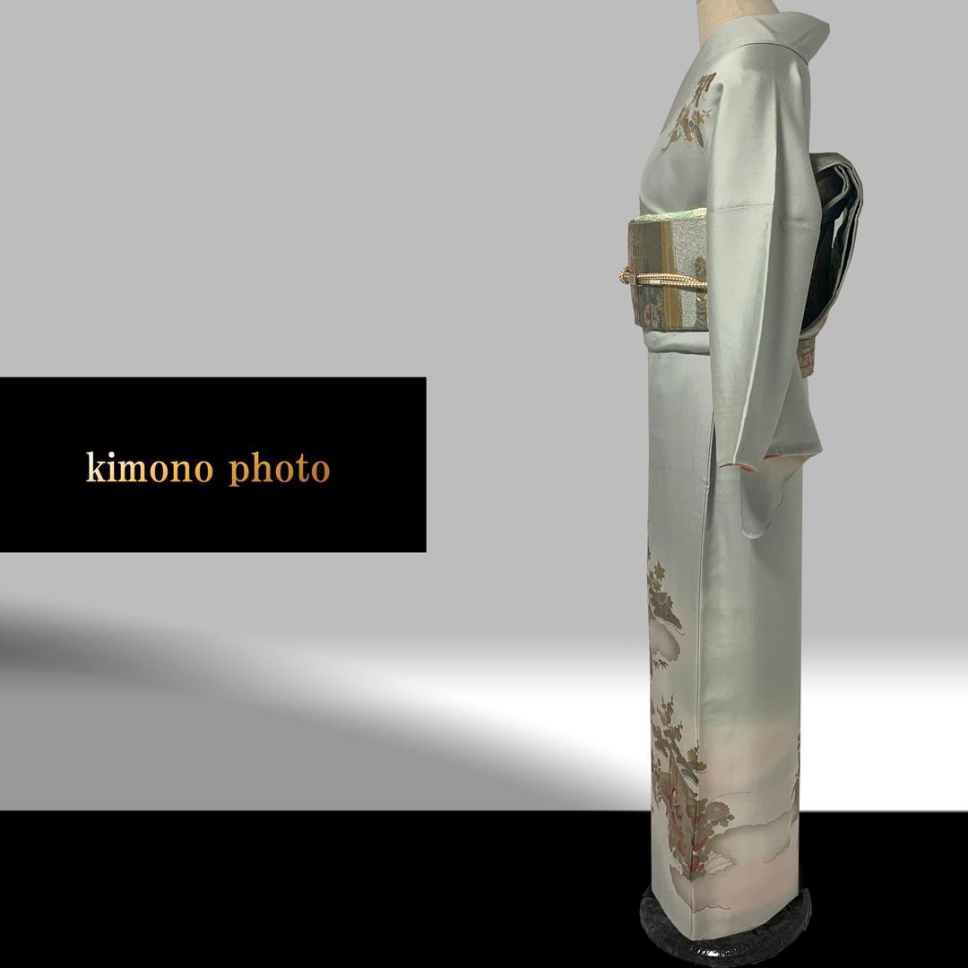 【新品、未使用】正絹【極上逸品】トールサイズ【金彩手描き友禅】訪問着フルセット