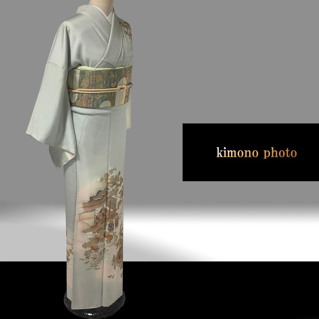 【新品、未使用】正絹【極上逸品】トールサイズ【金彩手描き友禅】訪問着フルセット